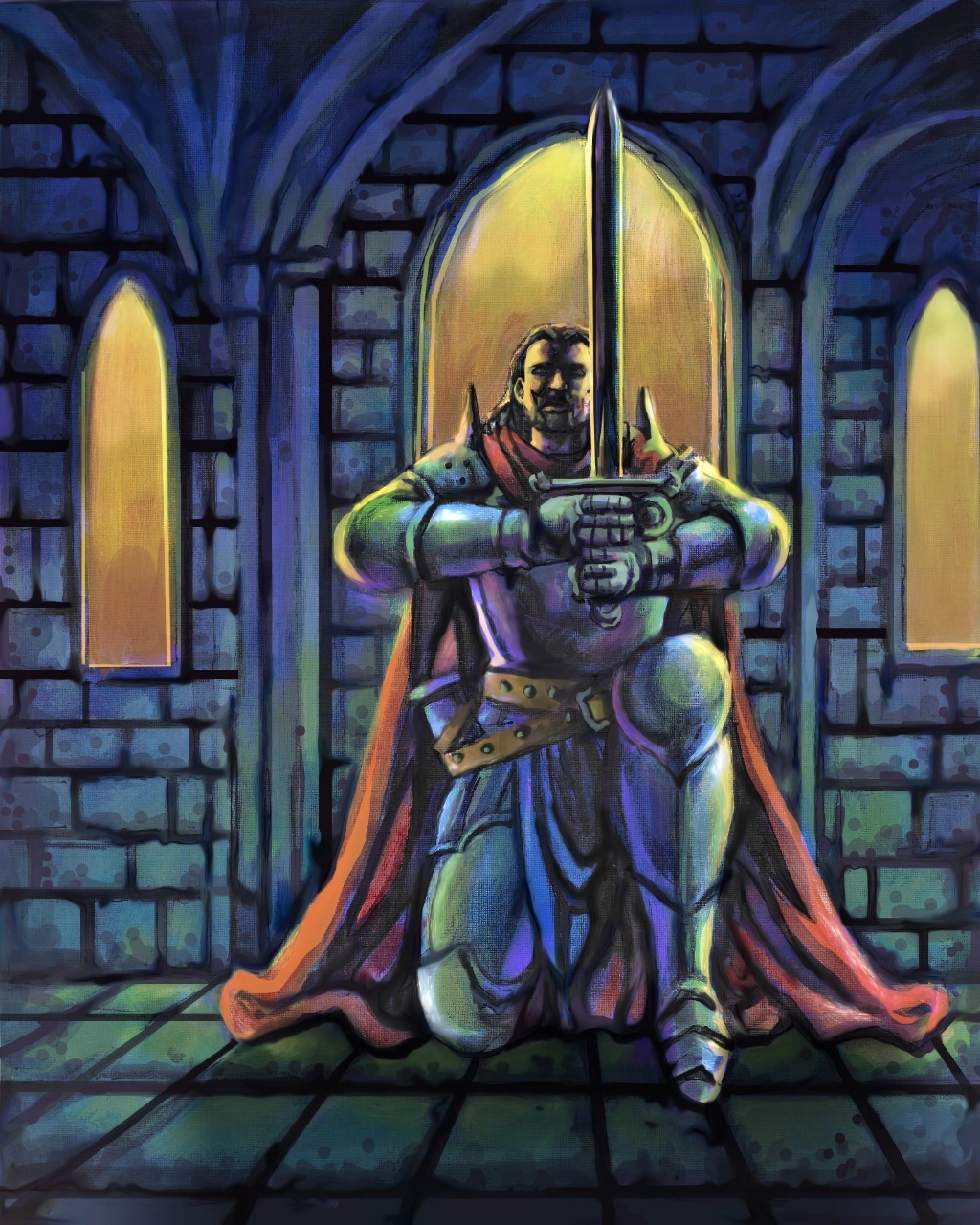 Ilustración de la baraja Caballero